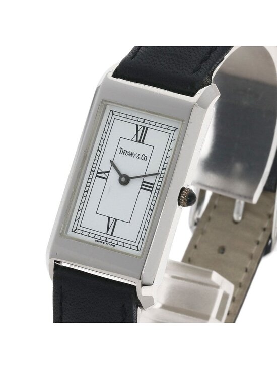 Tiffany & Co Classic Square Watch SS Leather main image 5